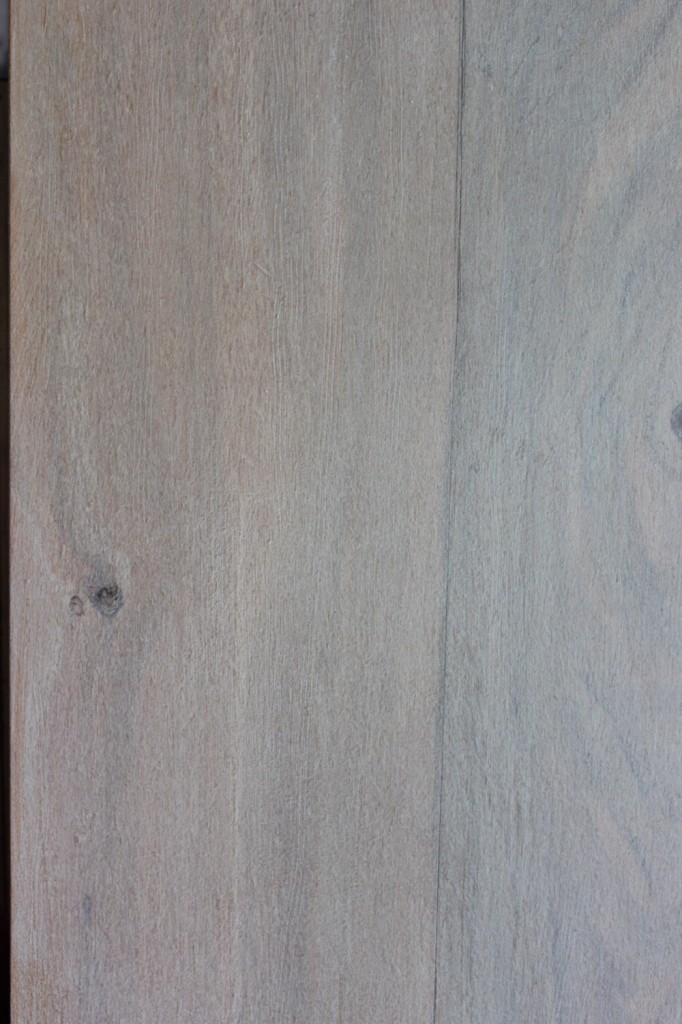 Detail of faux pickled oak